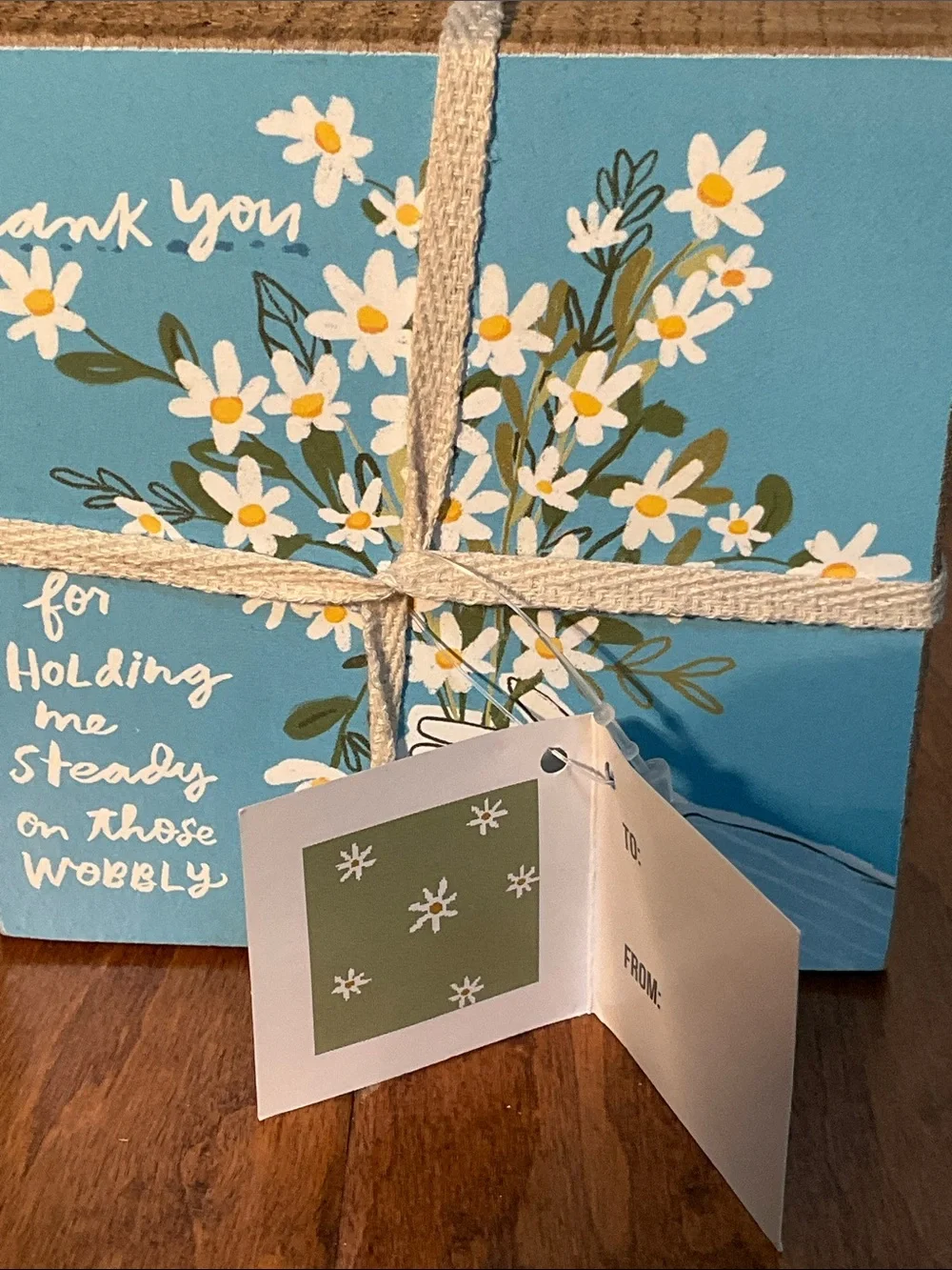 Gift for Mom 'Thank You' Decorative Block Sign, NWT